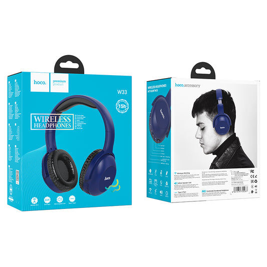 W33 Art sount BT headset BLUE
