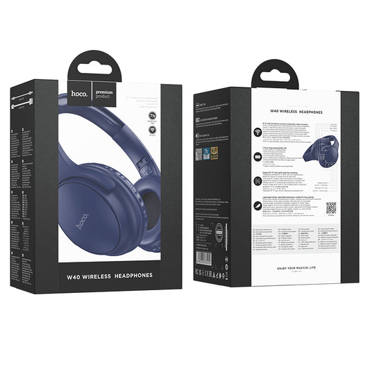 W40 Mighty Bluetooth/ Wireless  headphones HOCO Blue