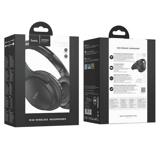 W40 Mighty Bluetooth/ Wireless  headphones HOCO Black