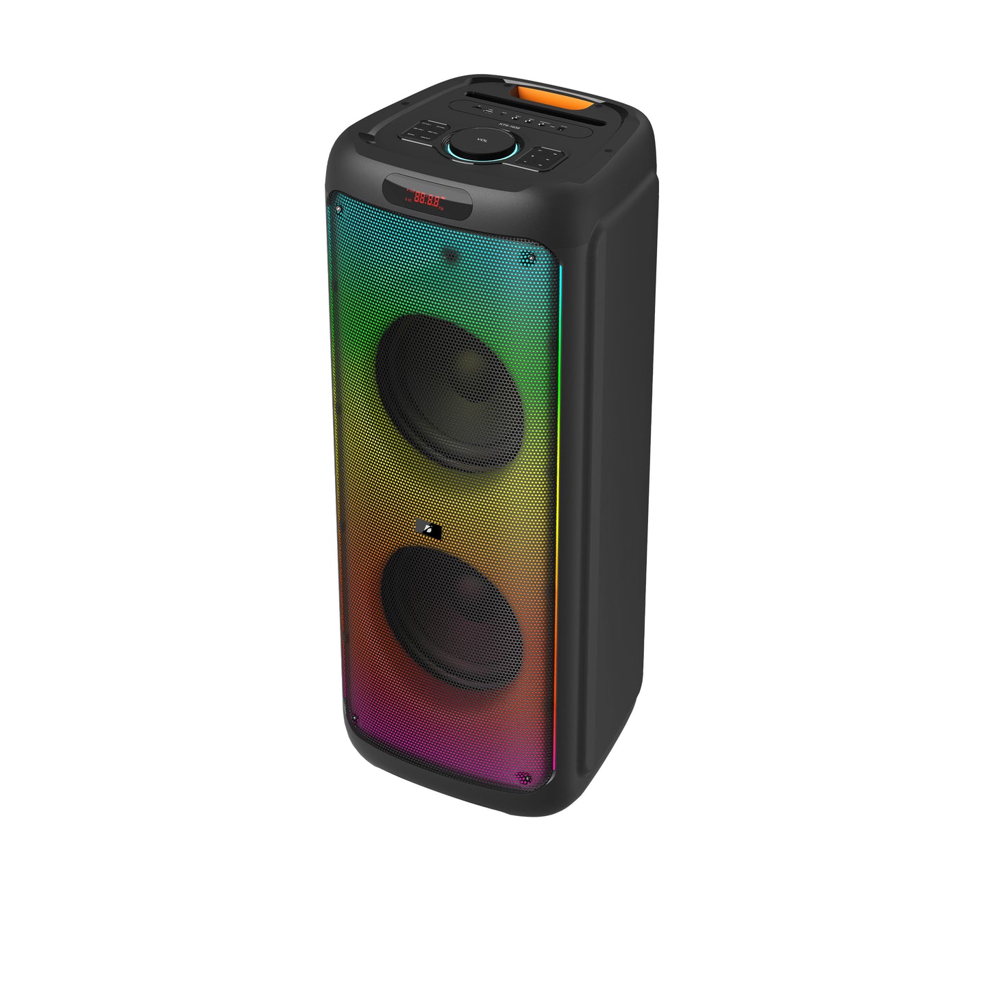 TS-1938 Bluetooth Speaker with USB, TF, TWS, LINEIN, MIC, RGB Light | 12-Inch 100W x 2 Speakers (4500mAh Battery)