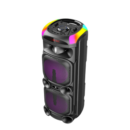 KTS-1940 Bluetooth Speaker with USB, TF, TWS, LINE IN, MIC, and RGB Lights | Dual 8-Inch 30W Speakers | 1800mAh Battery