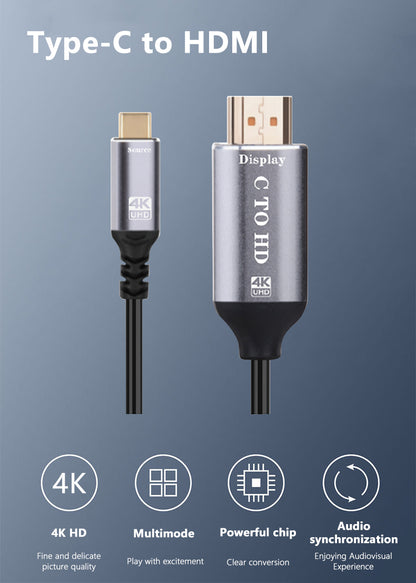 Q-HD613 High-Definition HDMI to TYPE-C Cable ANDOWL