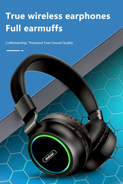 MAX 5A Card insertion/wireless/wired connection Wireless Headphone With RGB ambiance Light