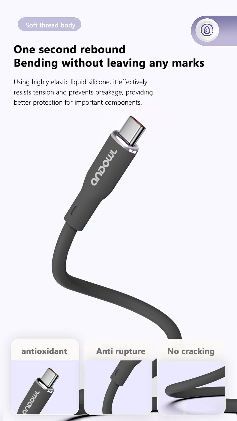 Q-SJ203 TypeC to TypeC Charging Cable/ Data Cable 3A QC Fast Charge Andowl