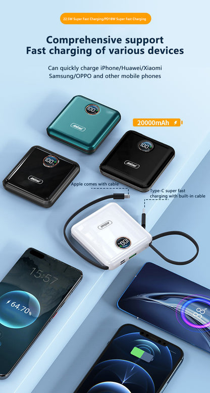 Q-CD227 15000 Mah PD 22.5W QC Fast Charge PowerBank With Battery Meter Andowl