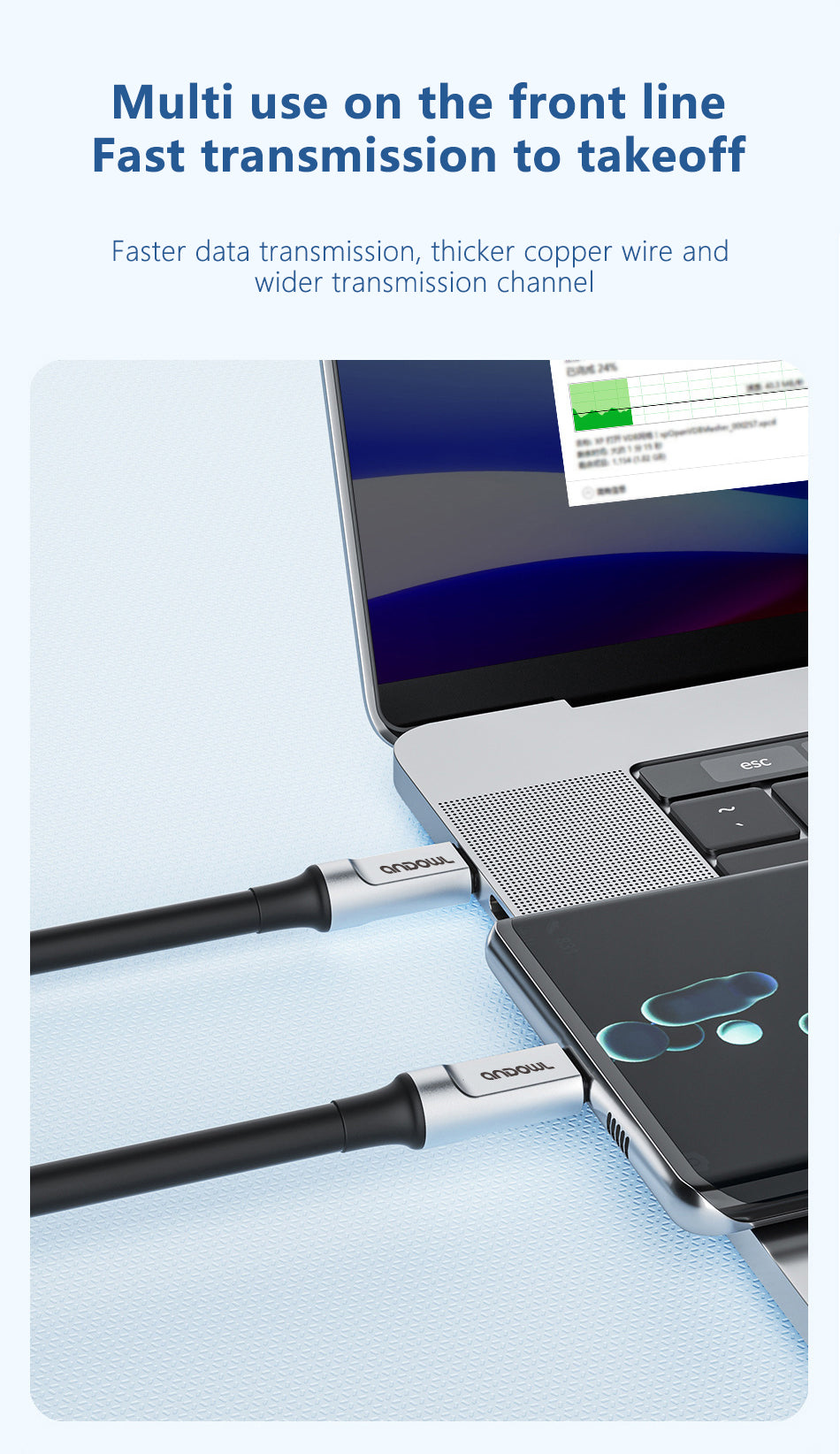 Q-SJ86 TypeC Charging Cable/ Data Cable 3A 60W Fast Charge Andowl