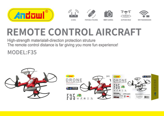 Andowl F35 Foldable Drone Toy FPV Hi Speed 4K HD Camera with Auto Height Feature