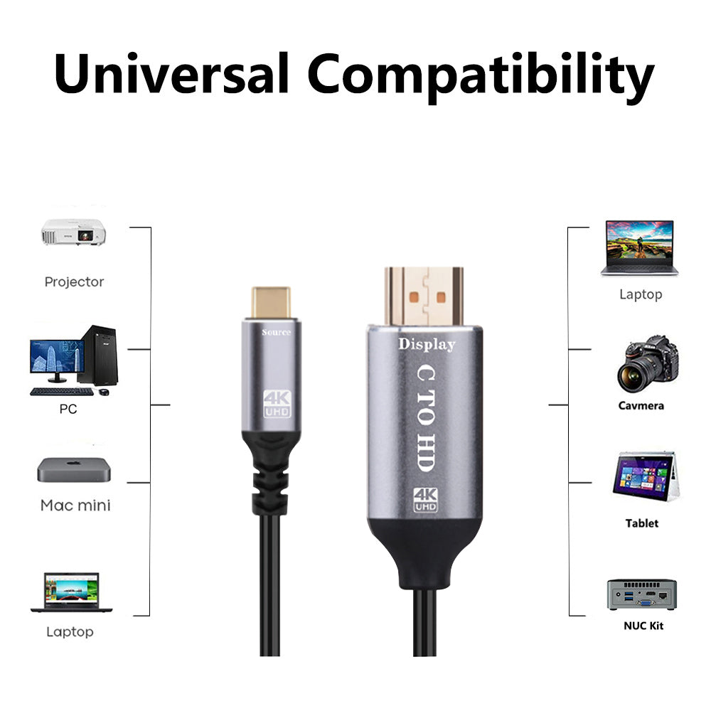 Q-HD613 High-Definition HDMI to TYPE-C Cable ANDOWL