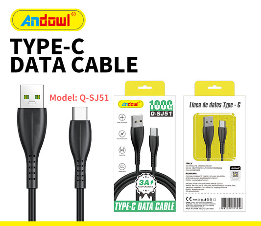 Q-SJ51 TypeC Charging Cable / Data Cable 3A Fast Charge Andowl