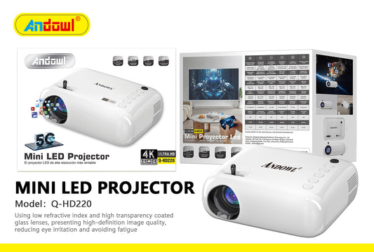 Q-HD220 Portable HD Projector Andowl