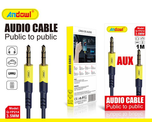 Q-YP214 AUX Cable 1M 3.5MM Andowl