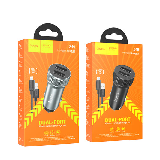 Z49 Level dual port car charger set (iPhone ) HOCO