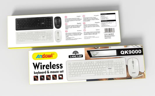 QK-9000 Keyboard and Mouse Wireless Combo Andowl