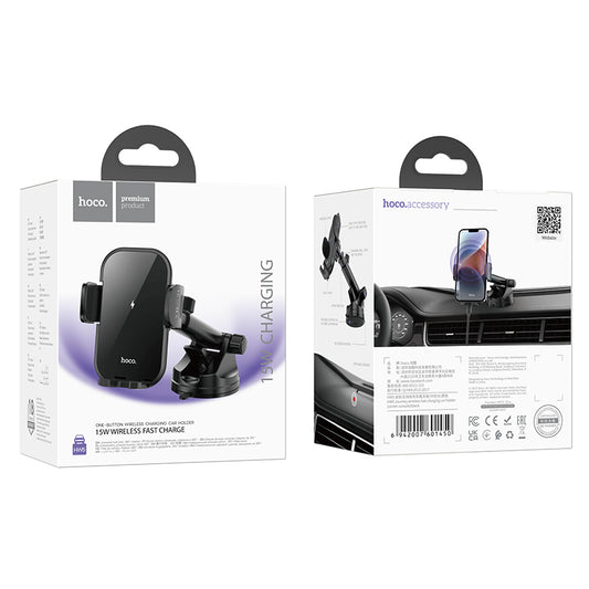 HW5 Journey wireless fast charging car holder(center console) HOCO