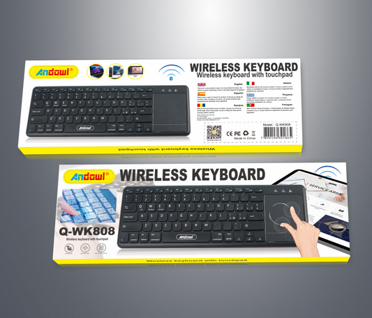 Q-WK808 Keyboard with Touchpad Latest Wireless Andowl
