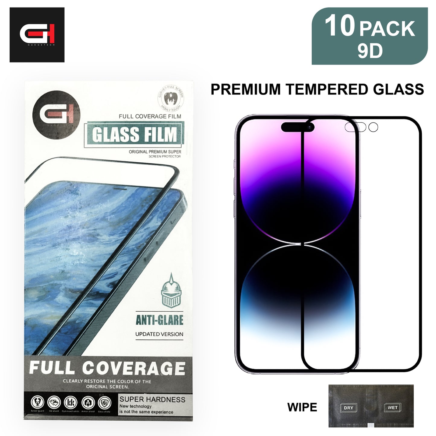 iPhone 11 PRO MAX  SP Pack of 10  9D Tempered Glass