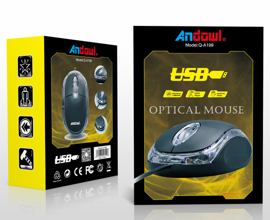 Q-A199 Universal USB Wired Mouse Andowl