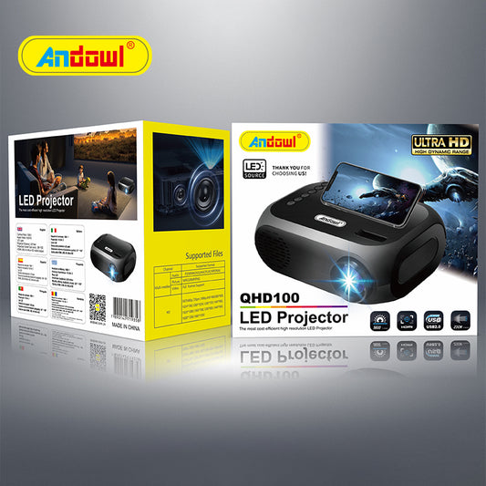 Q-HD100 Led Ultra HD Portable Android Projector Andowl
